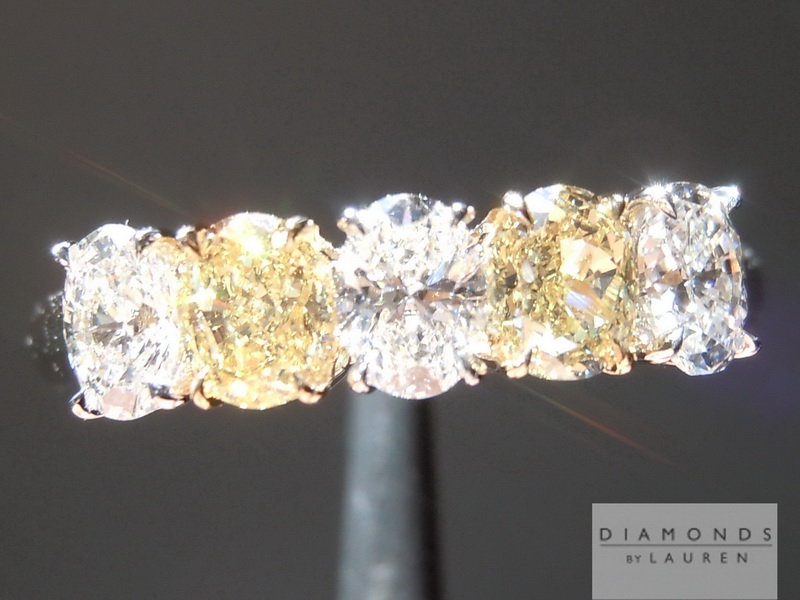 yellow and colorless diamond ring