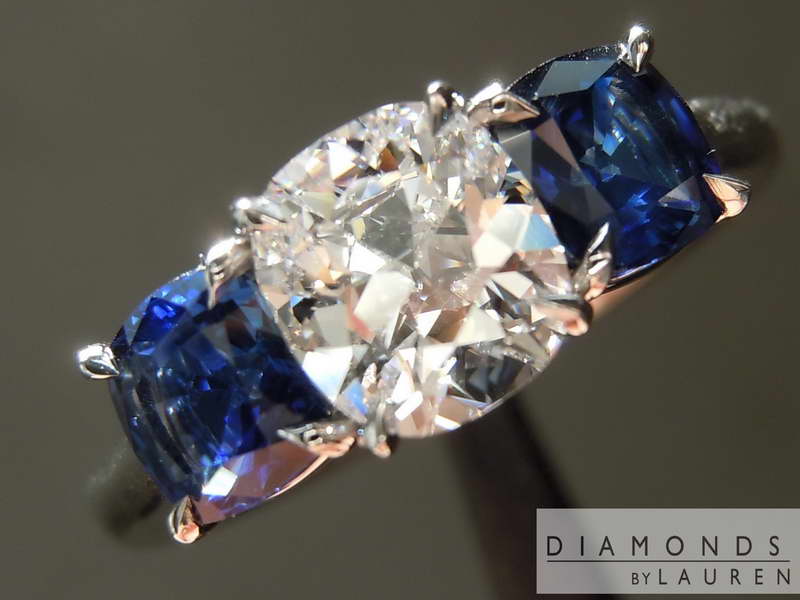0.83ct D IF Cushion Cut Diamond Ring R8310