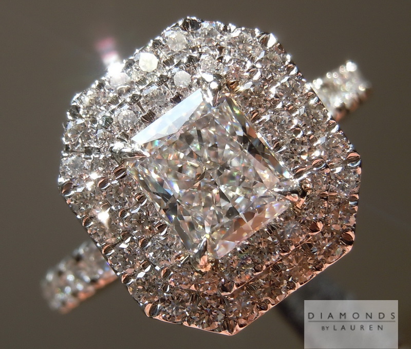 0.91ct D VS1 Radiant Diamond Ring