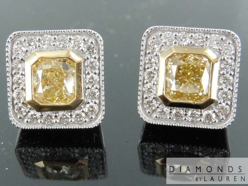 canary diamond earrings