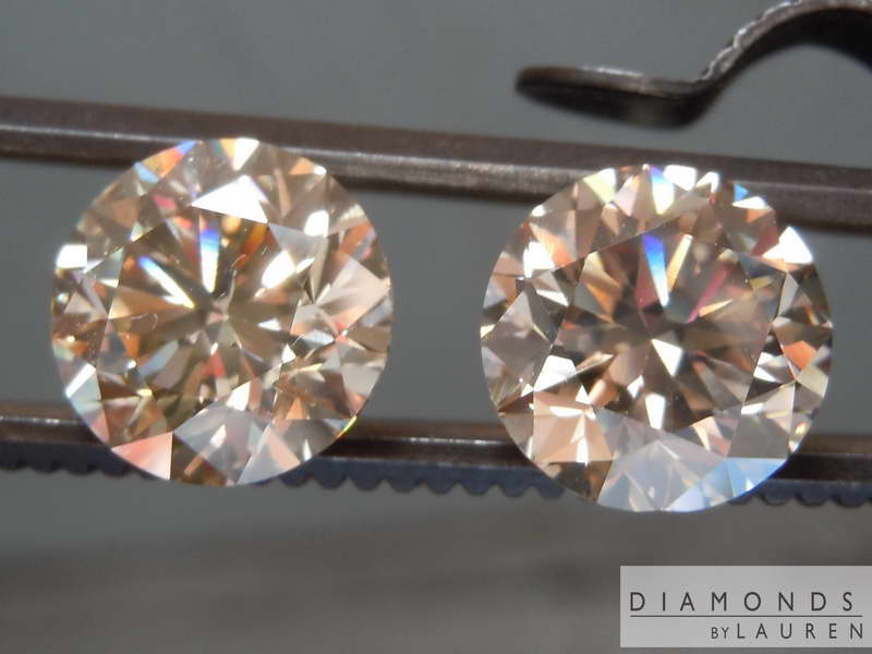 brown diamond earrings