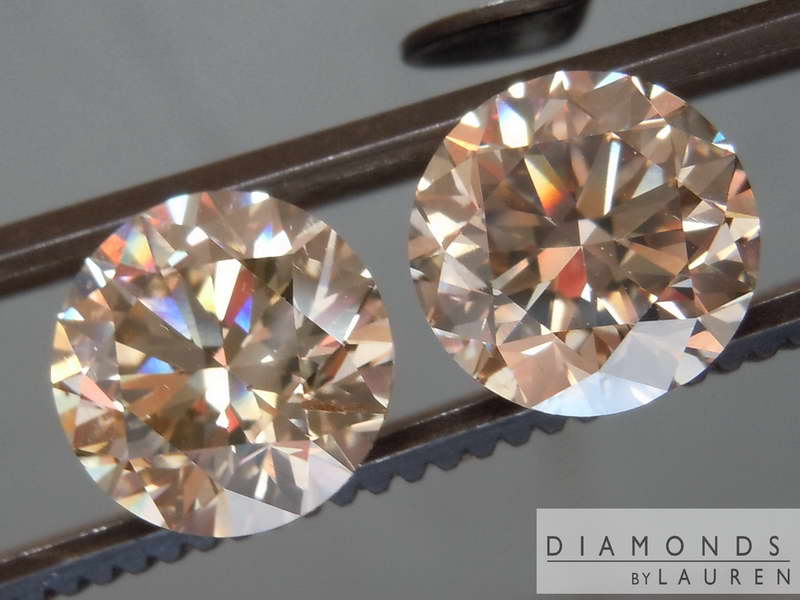 brown diamond earrings