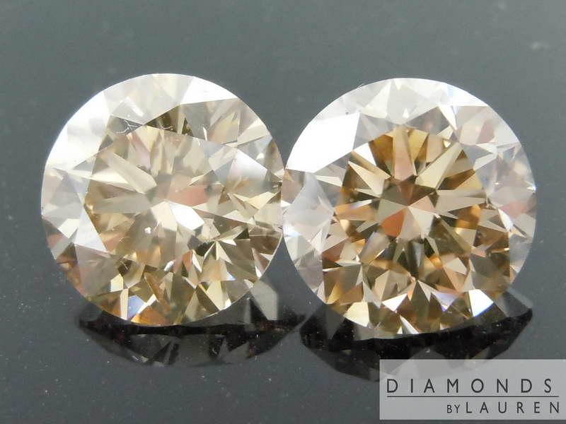 brown diamond earrings