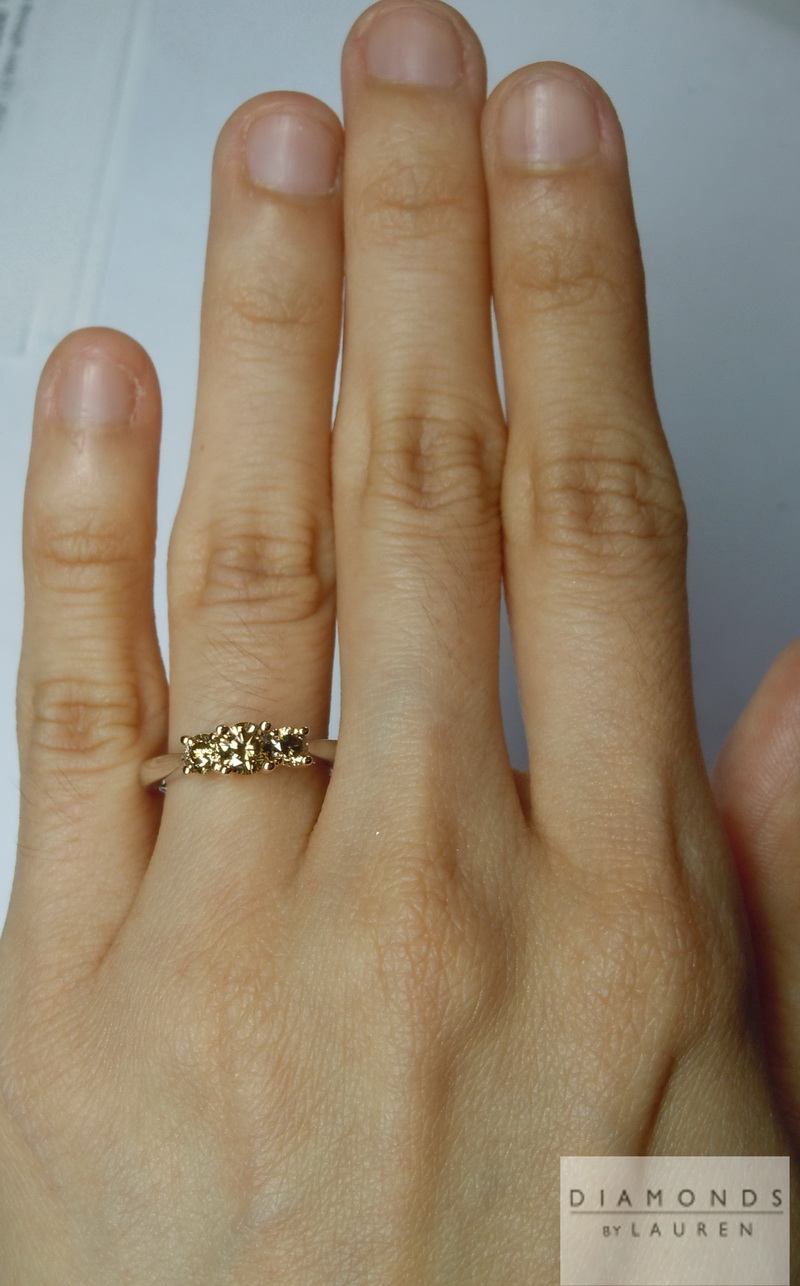 brown diamond ring