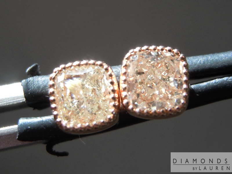 brown diamond earrings