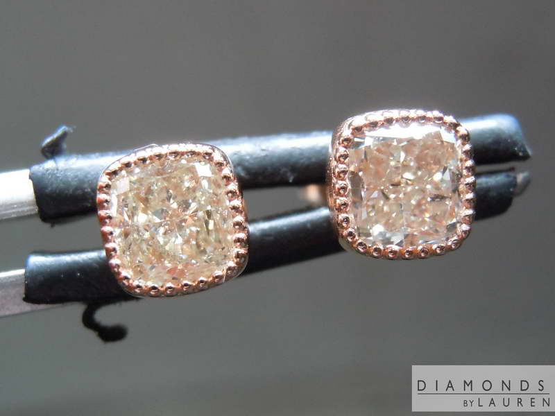 yellow diamond earrings