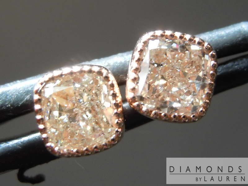 brown diamond earrings