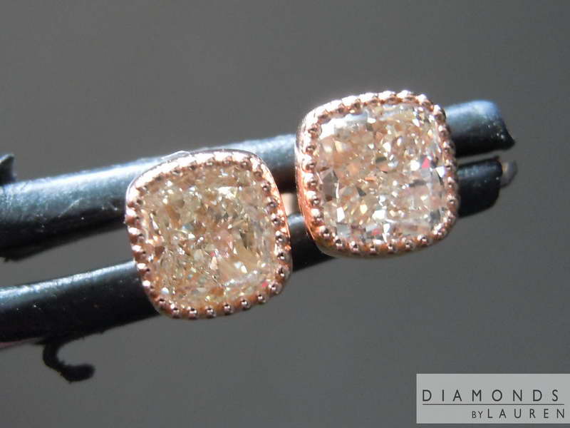 brown diamond earrings