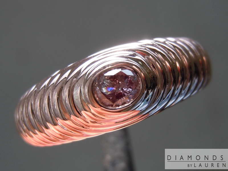 natural pink diamond ring