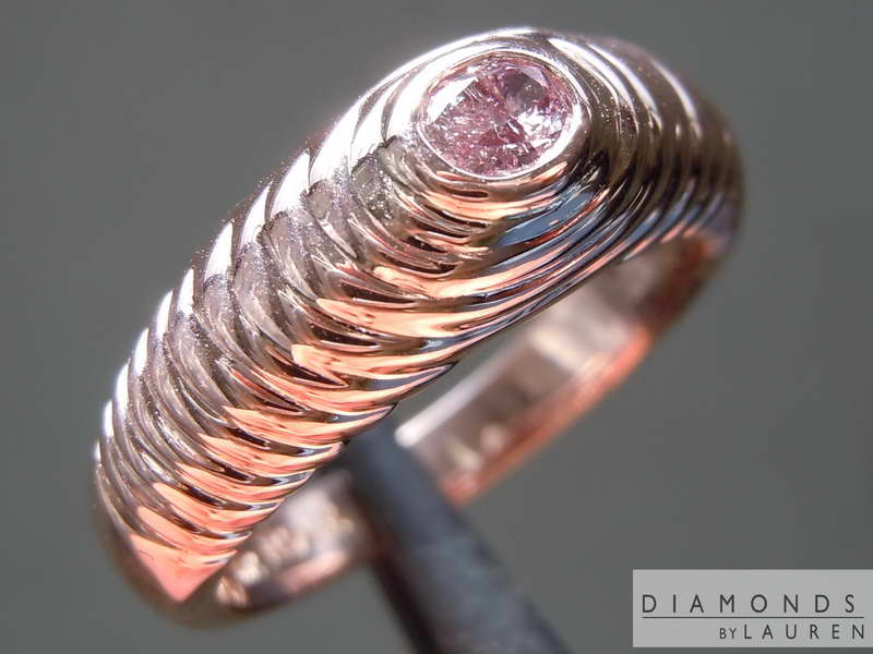 natural pink diamond ring