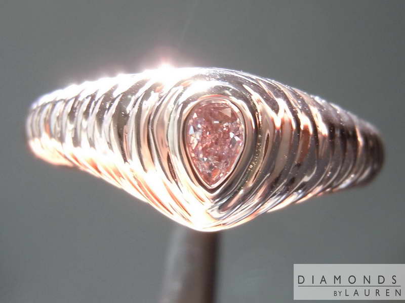 natural purple diamond ring