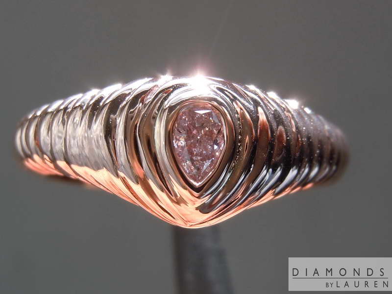 natural purple diamond ring