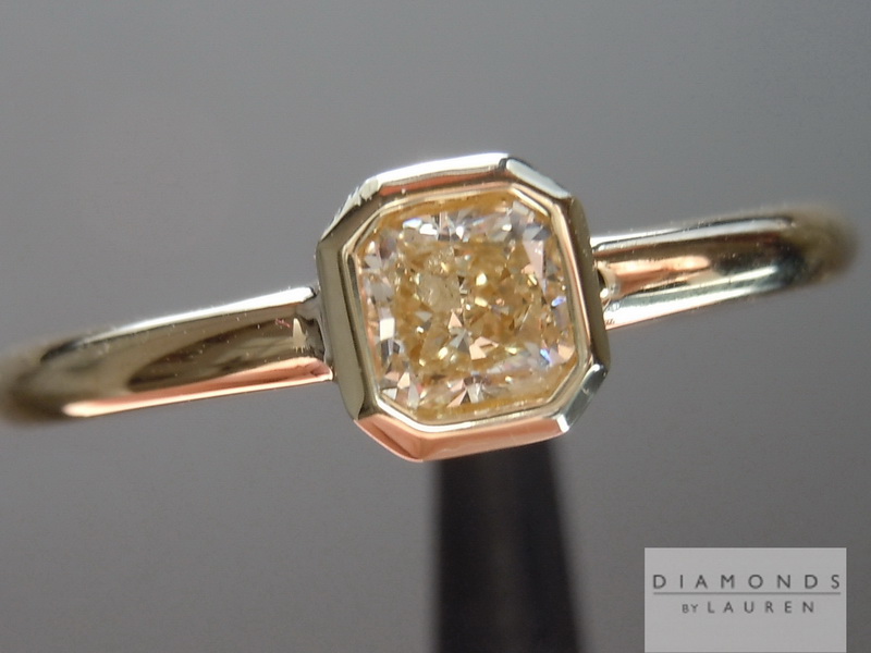 natural yellow diamond ring