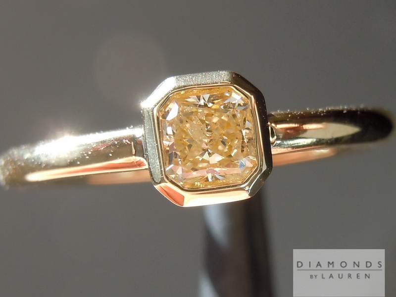 natural yellow diamond ring