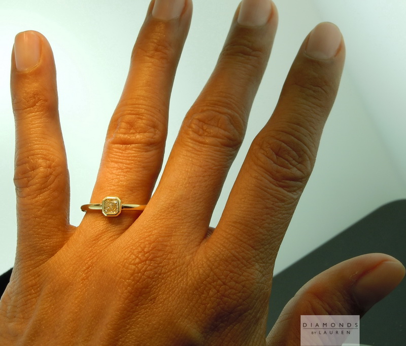 natural yellow diamond ring