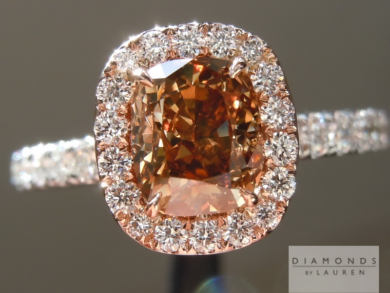 natural brown diamond ring