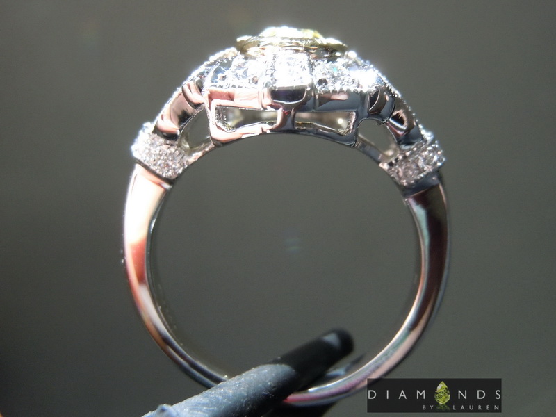 natural yellow diamond ring