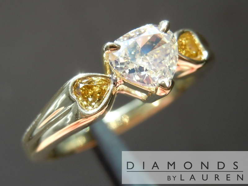 natural yellow diamond ring