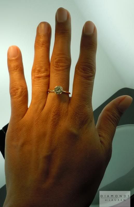 natural yellow diamond ring