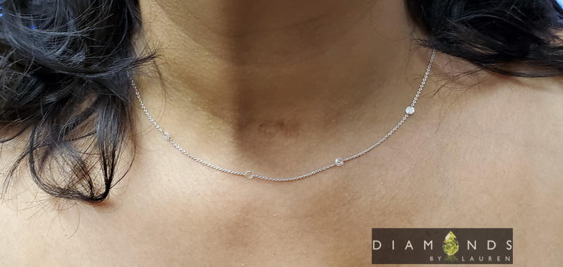 colorless diamond necklace