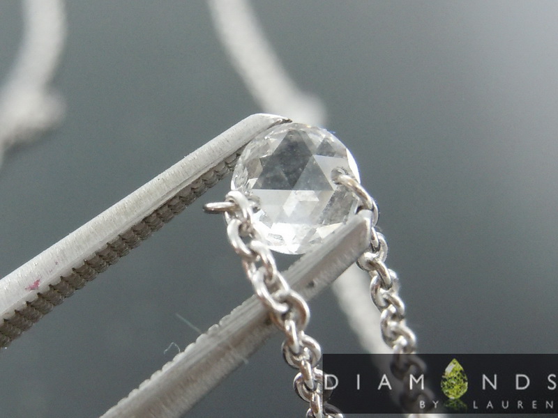 rose cut diamond necklace