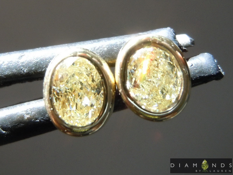 yellow diamond earrings