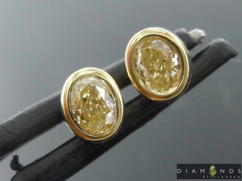 yellow diamond earrings