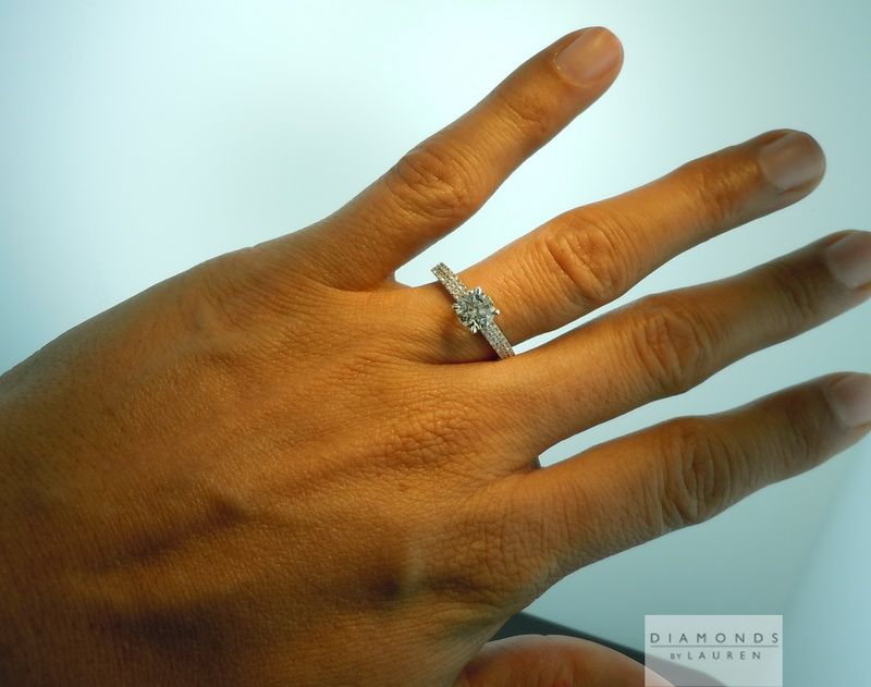 european cut diamond ring
