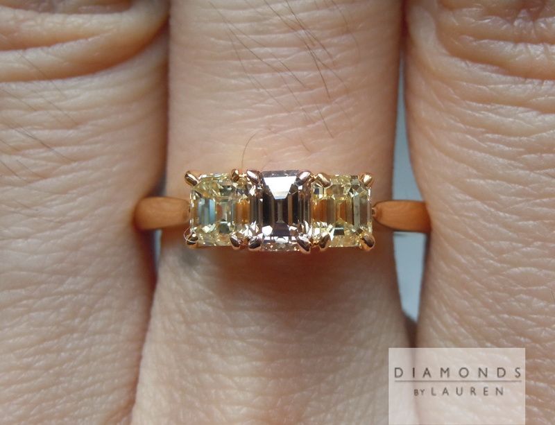 natural brown diamond ring