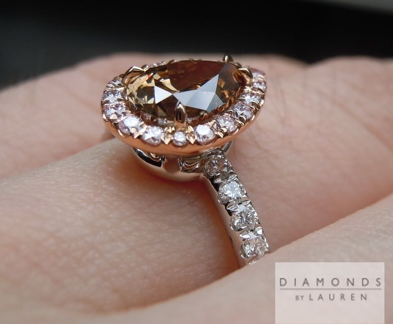 natural brown diamond ring