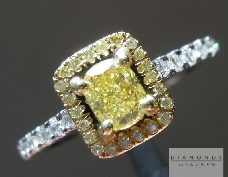 natural yellow diamond ring
