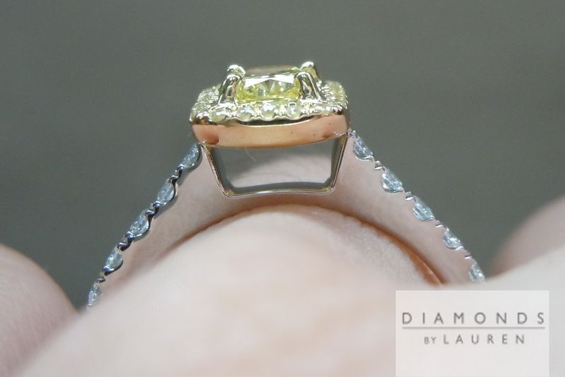 natural yellow diamond ring