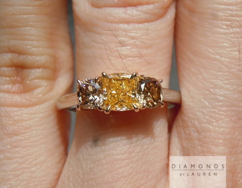 orange diamond ring