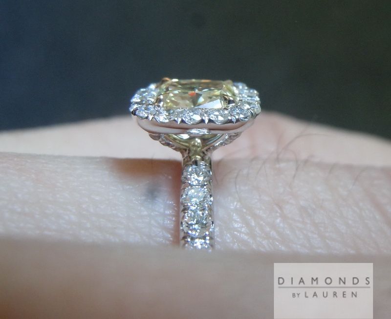 natural yellow diamond ring