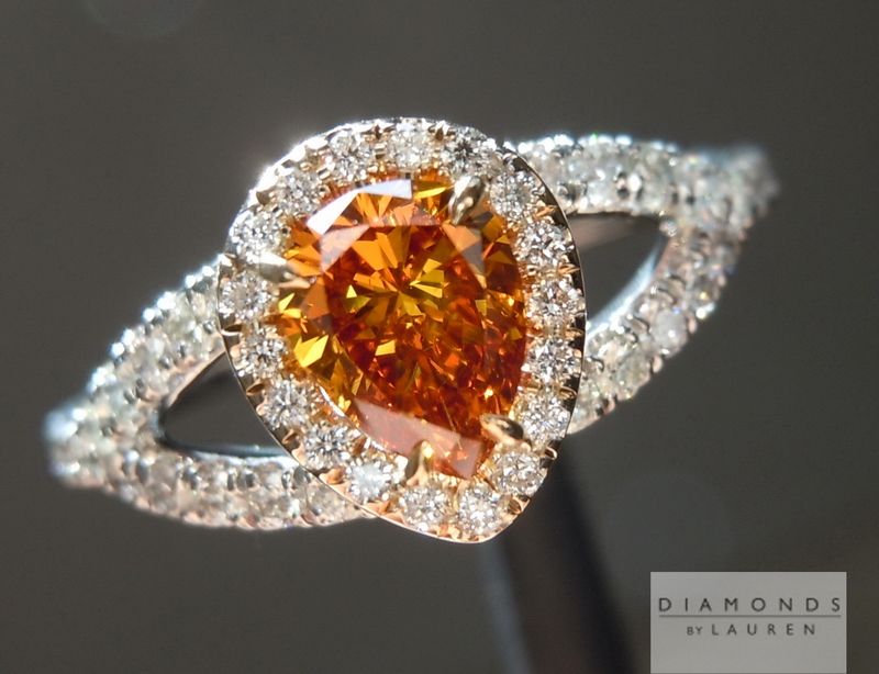 pumpkin diamond ring