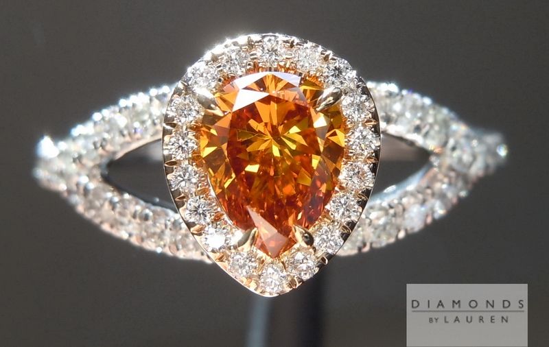 orange diamond ring