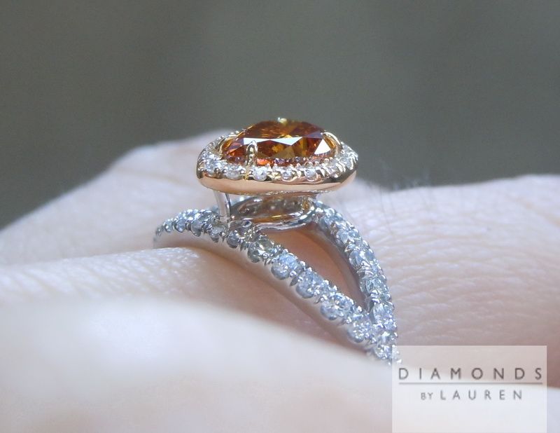 pumpkin diamond ring
