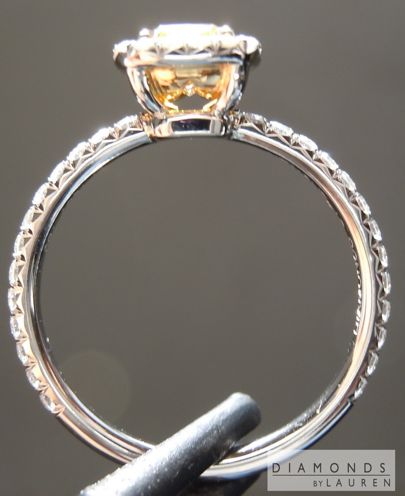 natural yellow diamond ring