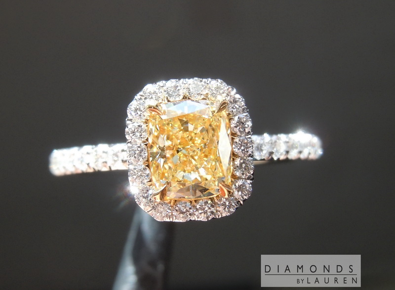natural yellow diamond ring