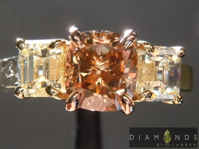 natural brown diamond ring