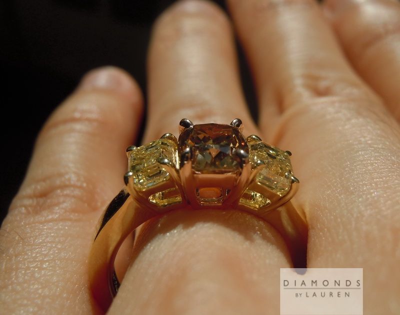 brown diamond ring