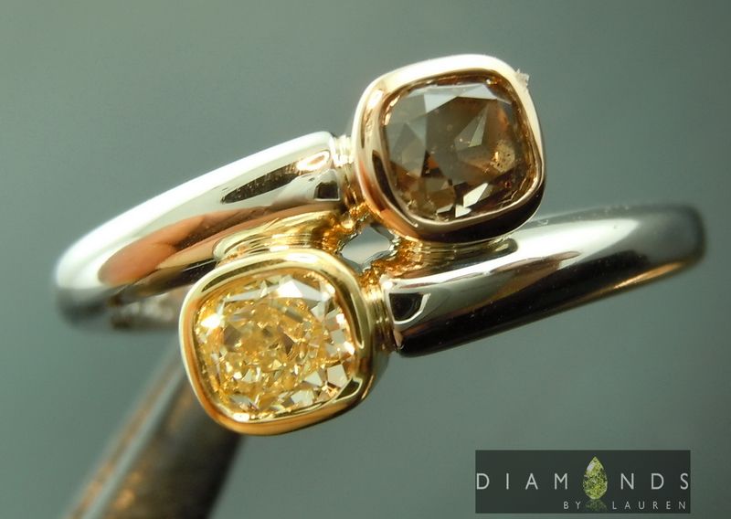 natural brown diamond ring