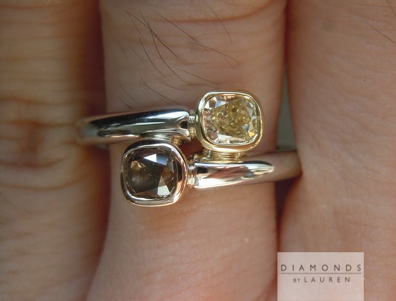 natural yellow diamond ring