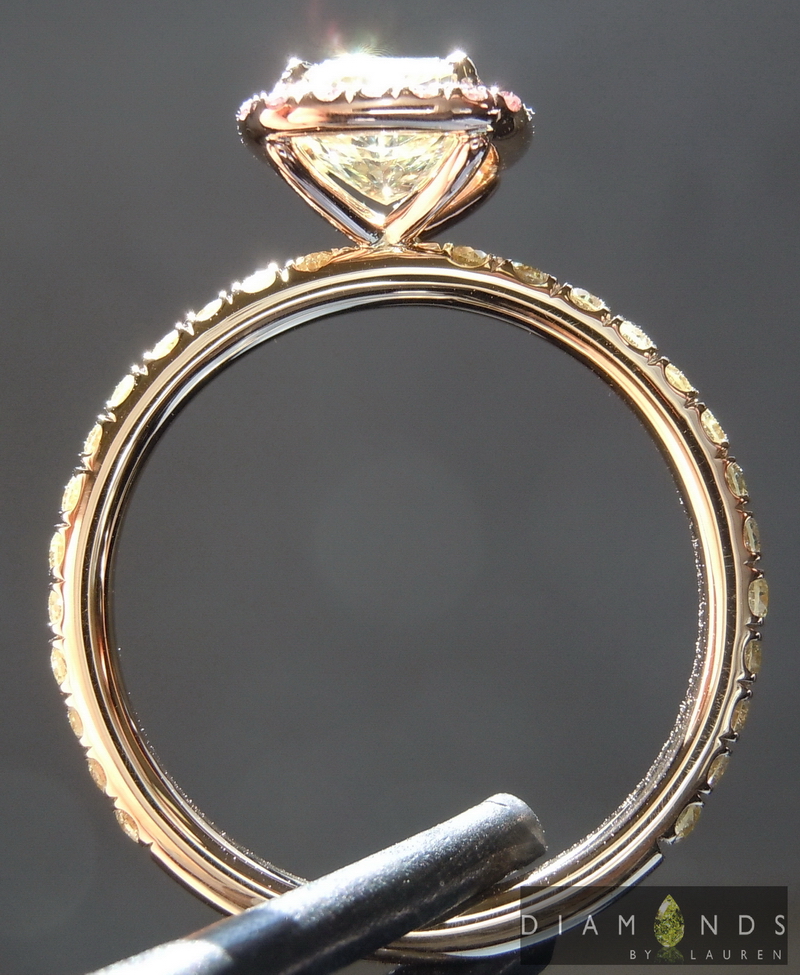 natural yellow diamond ring