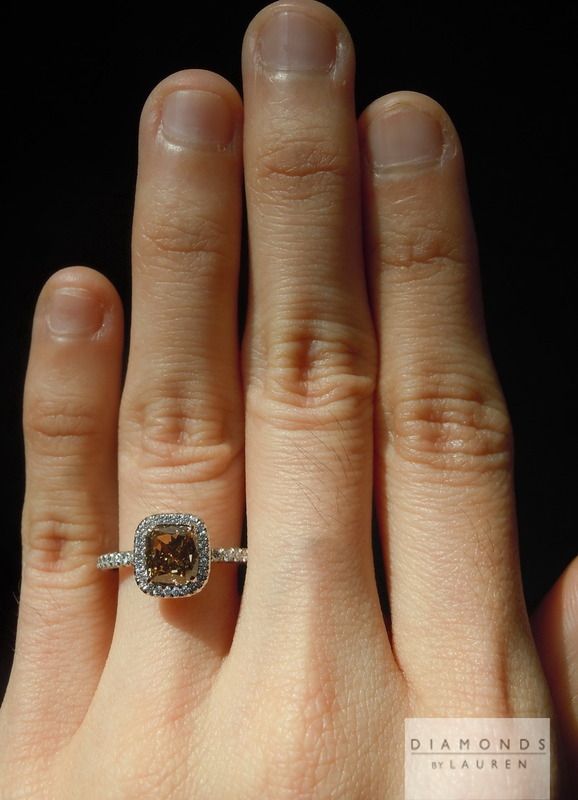 brown diamond ring