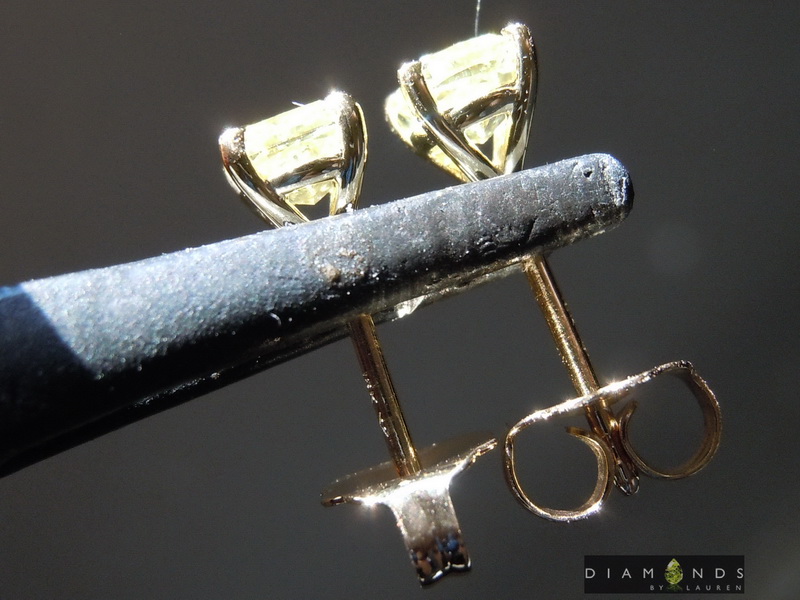 canary diamond earrings
