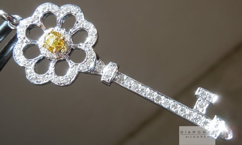 0.16ct Vivid Yellow SI1 Round Brilliant Diamond Pendant R4799