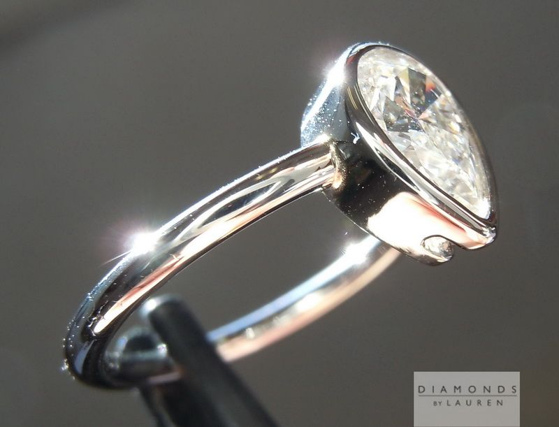 natural colorless diamond ring