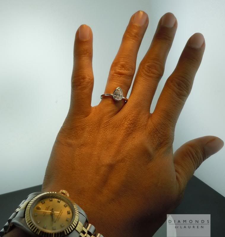 natural colorless diamond ring