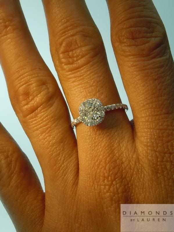natural colorless diamond ring